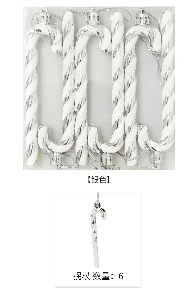Christmas Painted Candy Cane Decorative Cane 13cm — feature 9