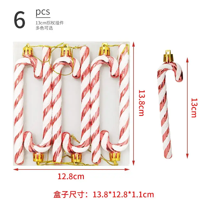 Christmas Painted Candy Cane Decorative Cane 13cm - Image 10