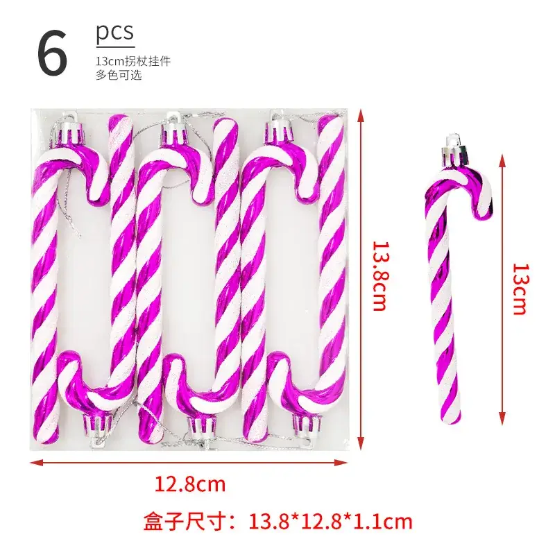 Christmas Painted Candy Cane Decorative Cane 13cm - Image 6
