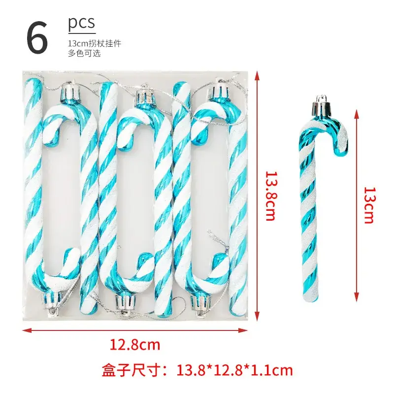 Christmas Painted Candy Cane Decorative Cane 13cm - Image 8