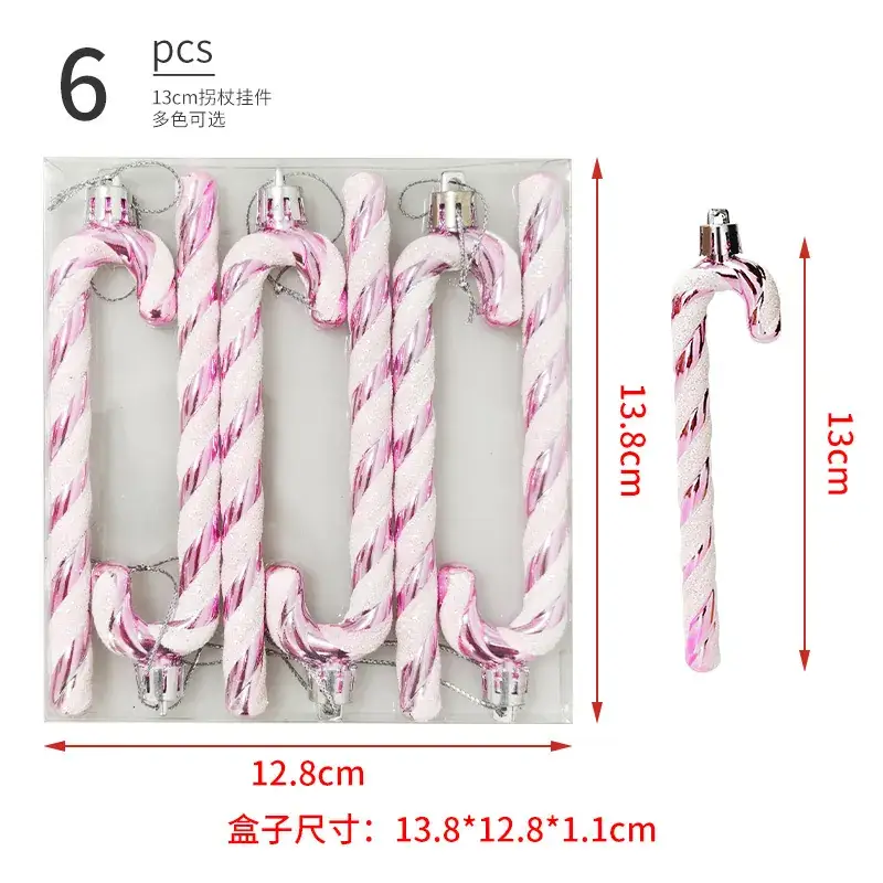 Christmas Painted Candy Cane Decorative Cane 13cm - Image 9