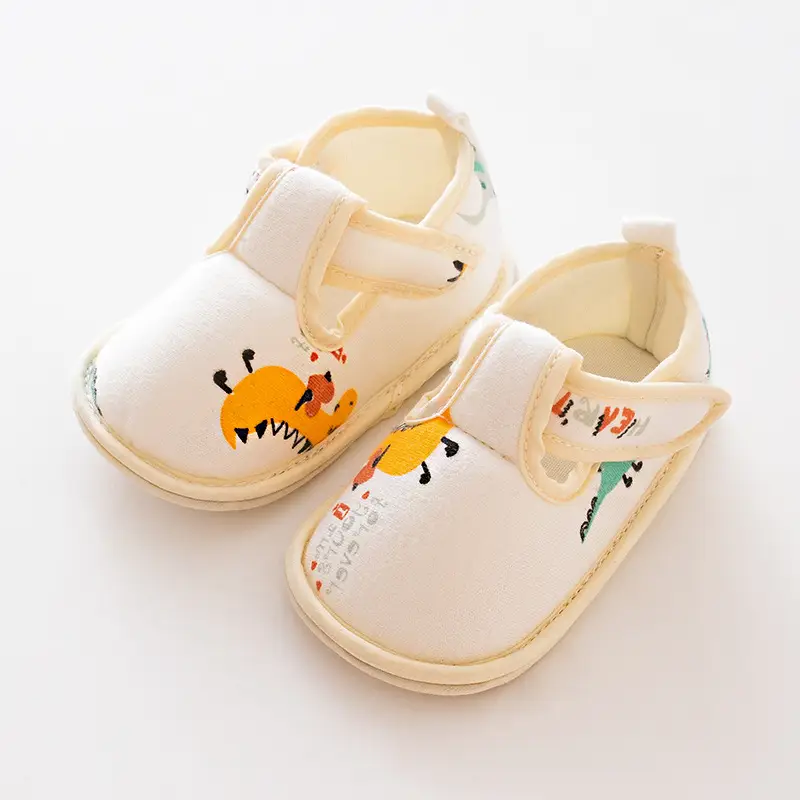 Cartoon Strap Baby Shoes Yellow 6-12 Months