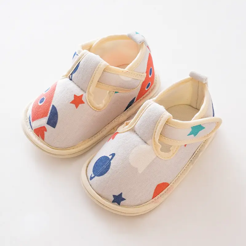 Cartoon Strap Baby Shoes Yellow 6-12 Months