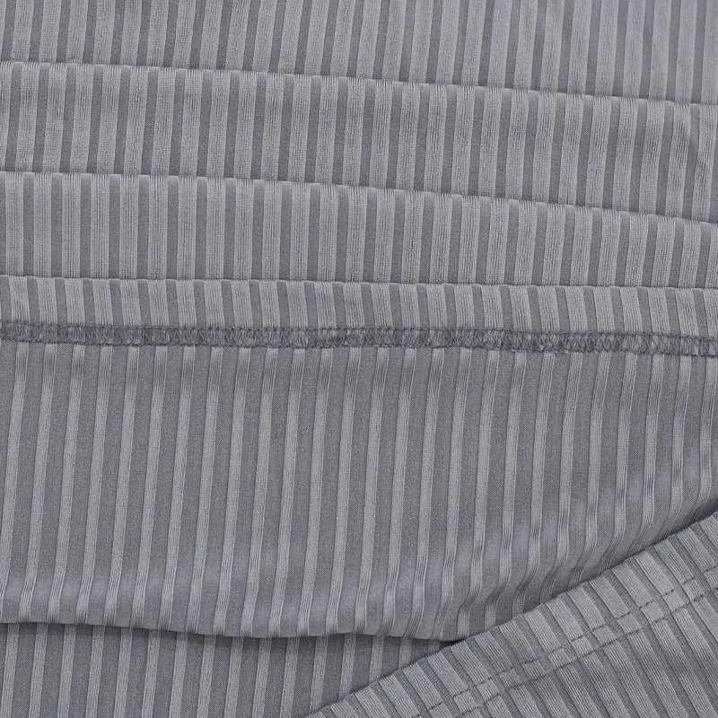 Men's Classic Button Long Sleeve Polo Shirt Beige Striped — feature 10