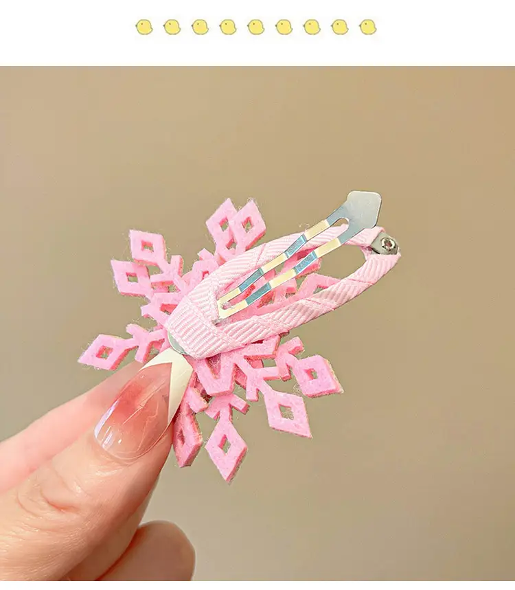 Girls Double Layer Snowflake Hairpin Clip Ice Princess — feature 7