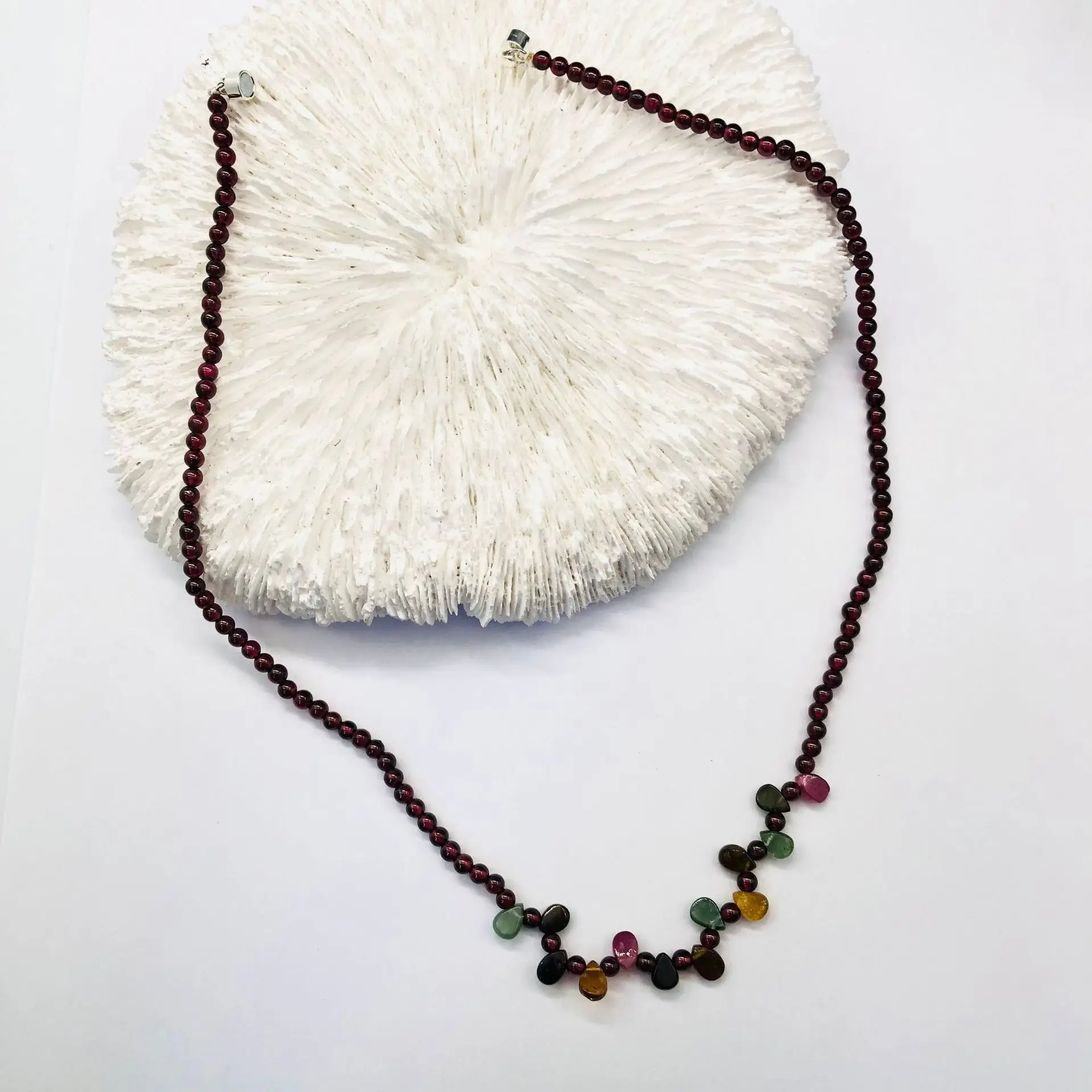 Natural Garnet Clavicle Chain for Women's Luxury Jewelry — feature 10