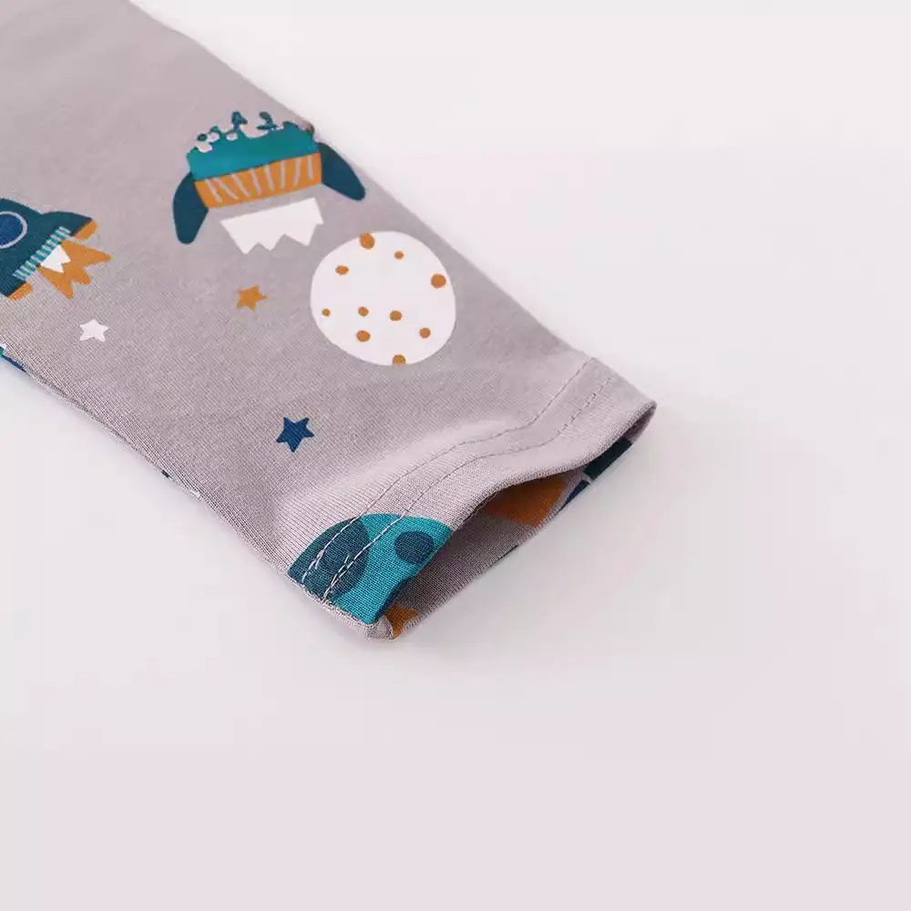Boys Long Sleeve Cartoon Printed T-Shirt Grey - Image 3
