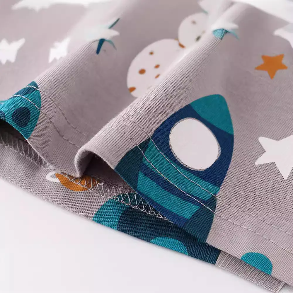 Boys Long Sleeve Cartoon Printed T-Shirt Grey - Image 4