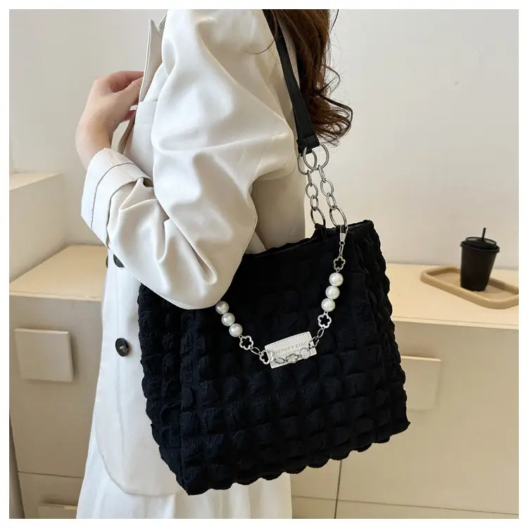 Green Pleated Shoulder Bag for Women 2023 Summer — feature 16