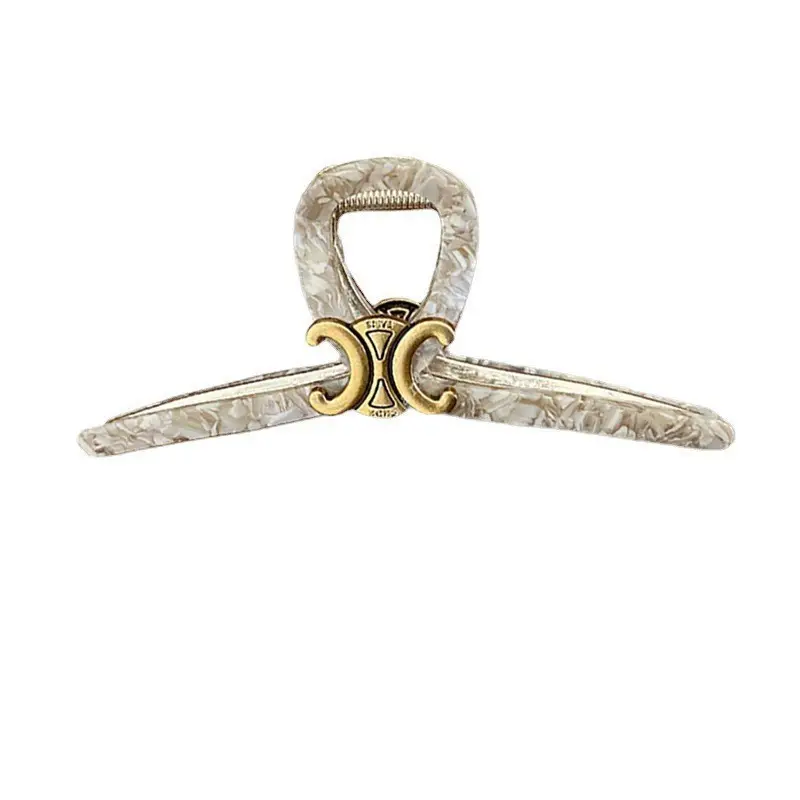 Oversized Retro Shark Clip for Women Gold Plated - Image 43