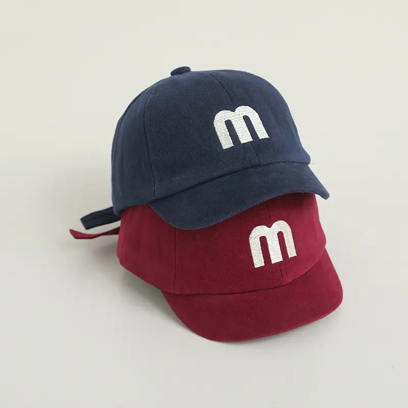 Navy Blue Letter Embroidered Baseball Cap for Kids