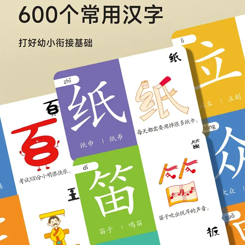Children's Pictographic Letter Cards 200 Chinese 3-6Y - Image 5