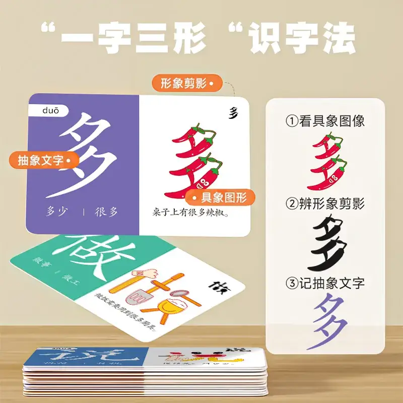 Children's Pictographic Letter Cards 200 Chinese 3-6Y - Image 6