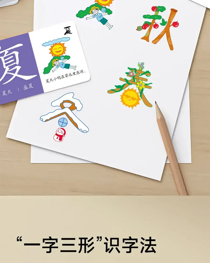 Children's Pictographic Letter Cards 200 Chinese 3-6Y — feature 4