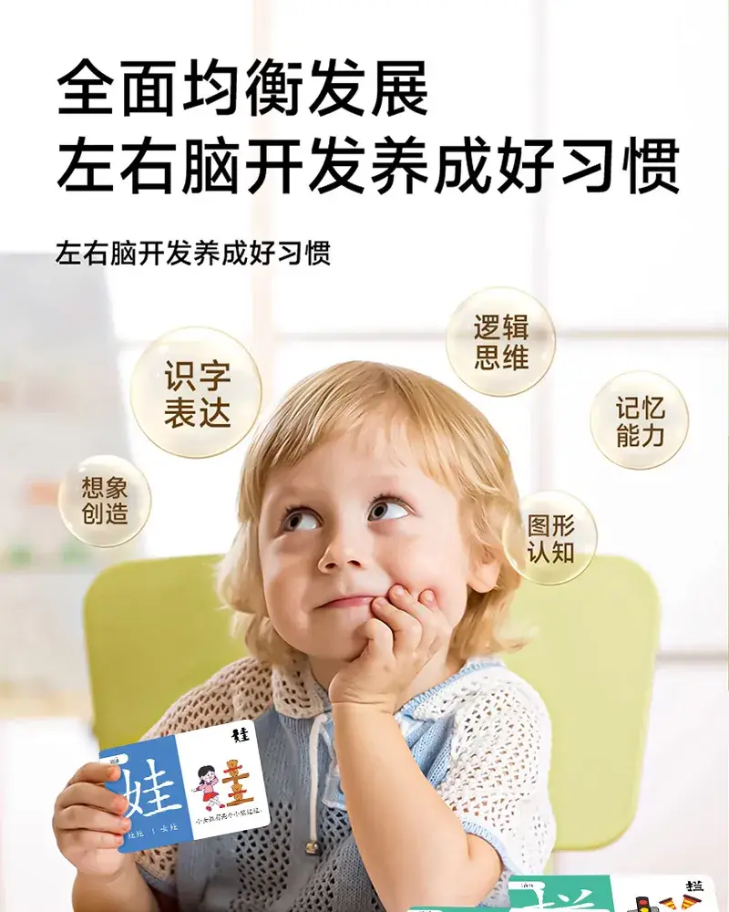 Children's Pictographic Letter Cards 200 Chinese 3-6Y — feature 6