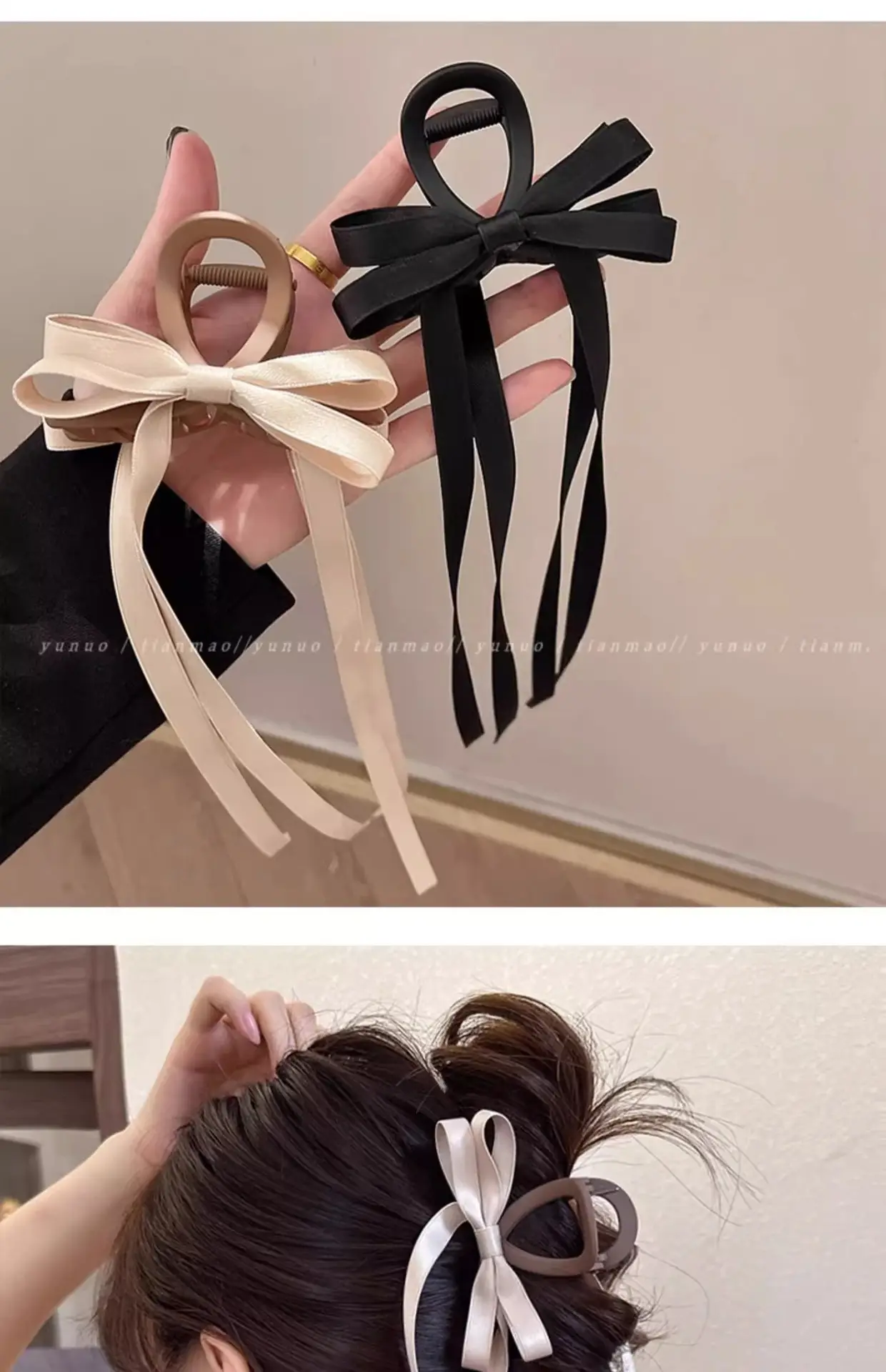 Black Elegant Shark Clip Hairpin for Women — feature 11