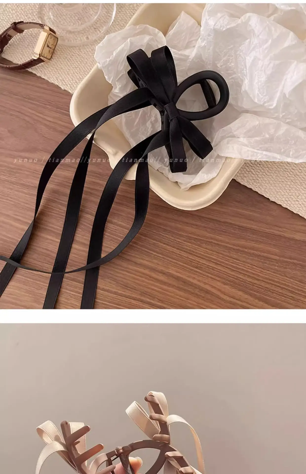 Black Elegant Shark Clip Hairpin for Women — feature 16