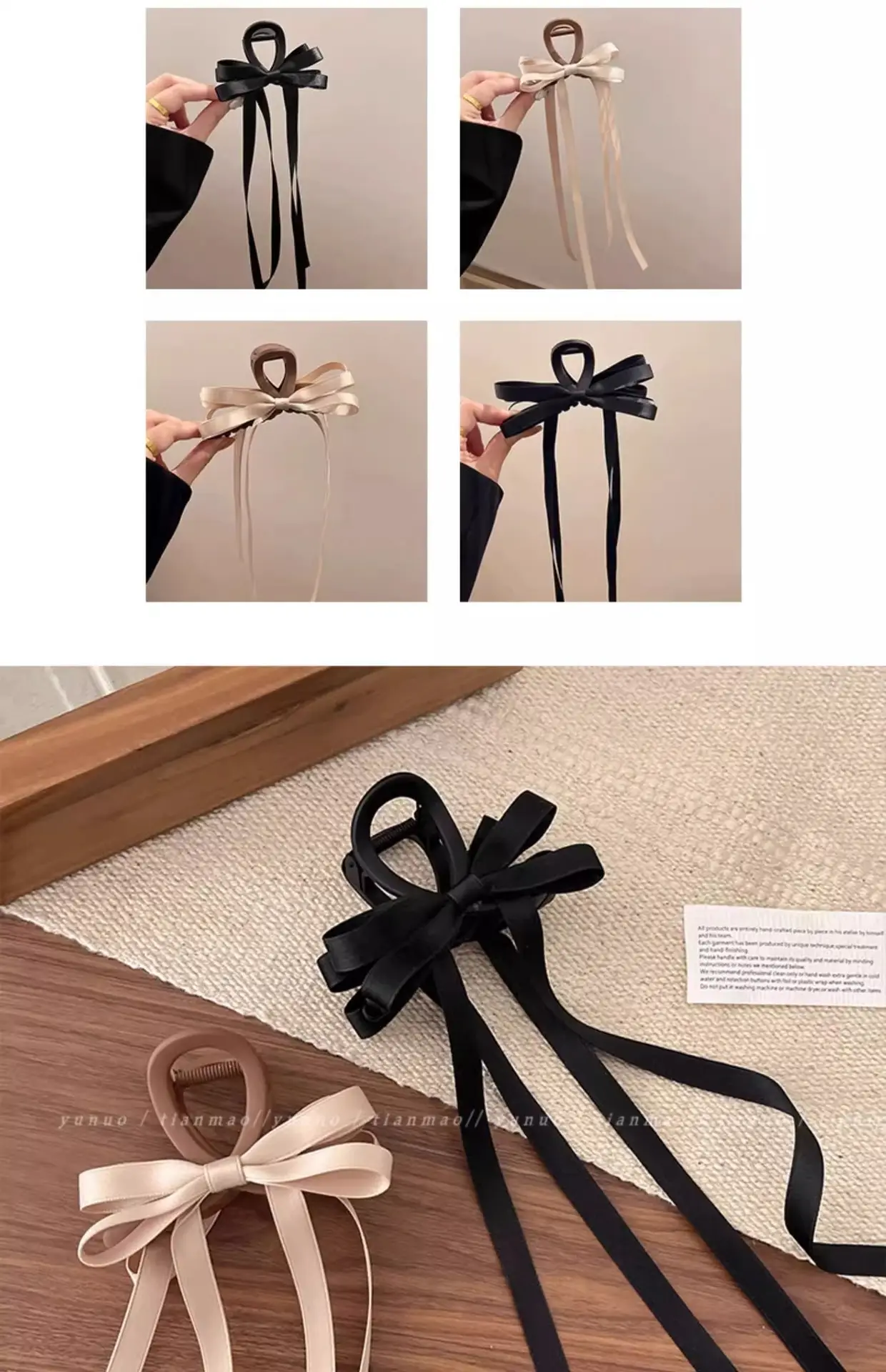 Black Elegant Shark Clip Hairpin for Women — feature 3