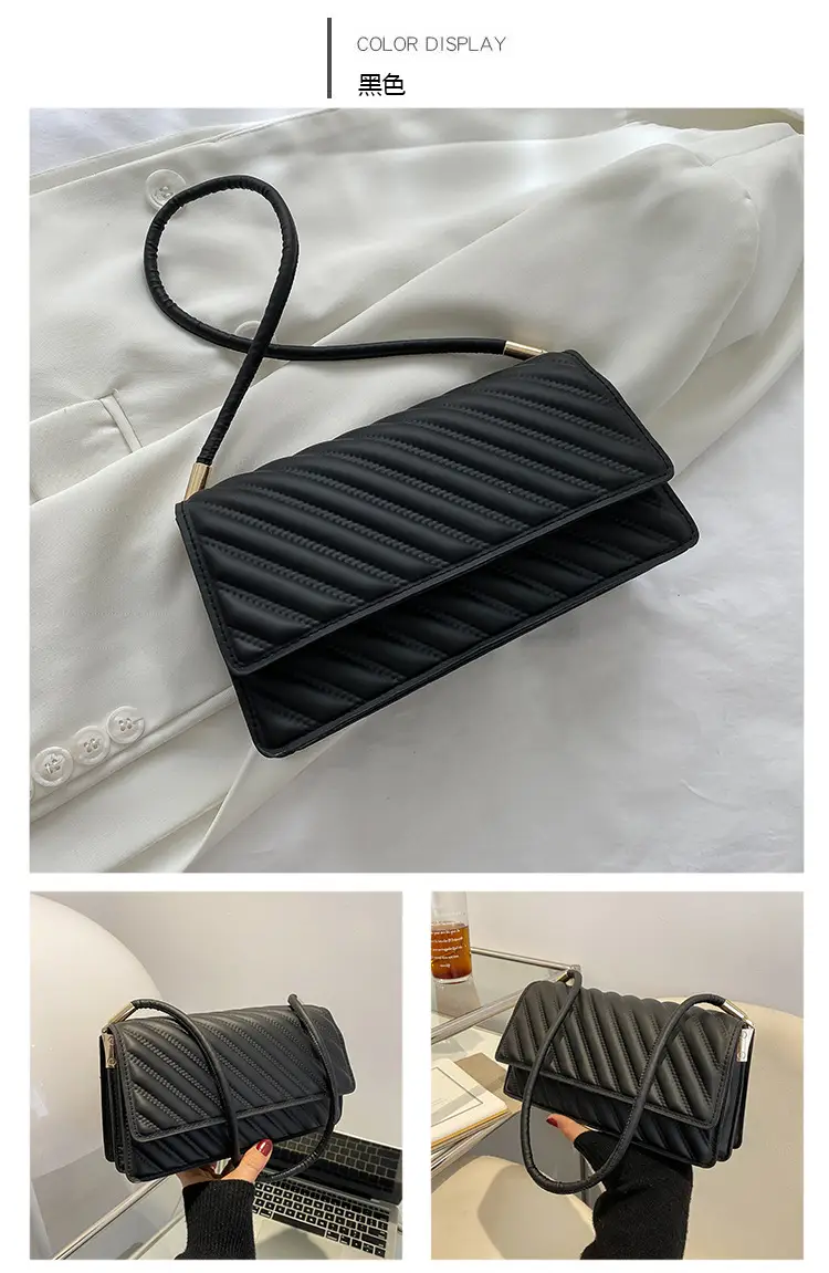 Women's Brown Textured Shoulder Bag 2023 Summer — feature 24