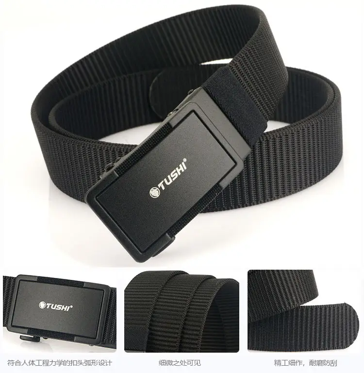 Men's Black Nylon Belt with Adjustable Strap β feature 14