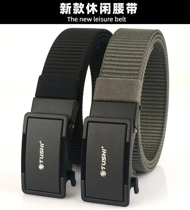 Men's Black Nylon Belt with Adjustable Strap β feature 6