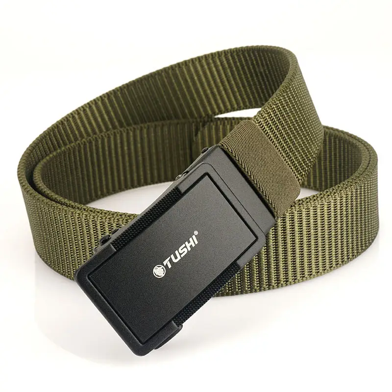 Men's Black Nylon Belt with Adjustable Strap - Image 2