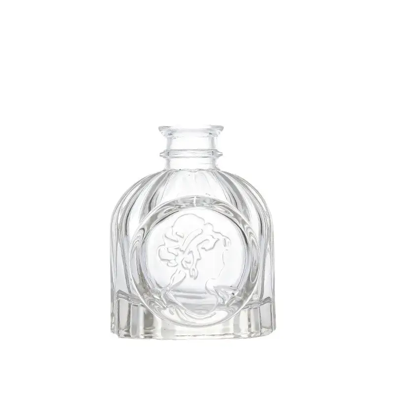 Wholesale 100ml Glass Perfume Bottle with Wind Rattan Design