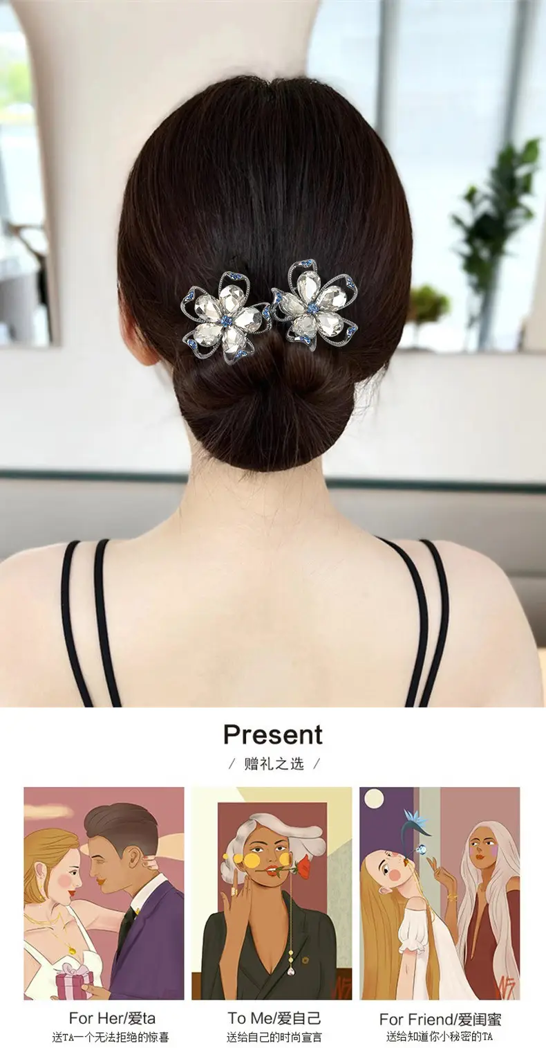 Crystal Flower Hair Clip for Women 2023 New — feature 7