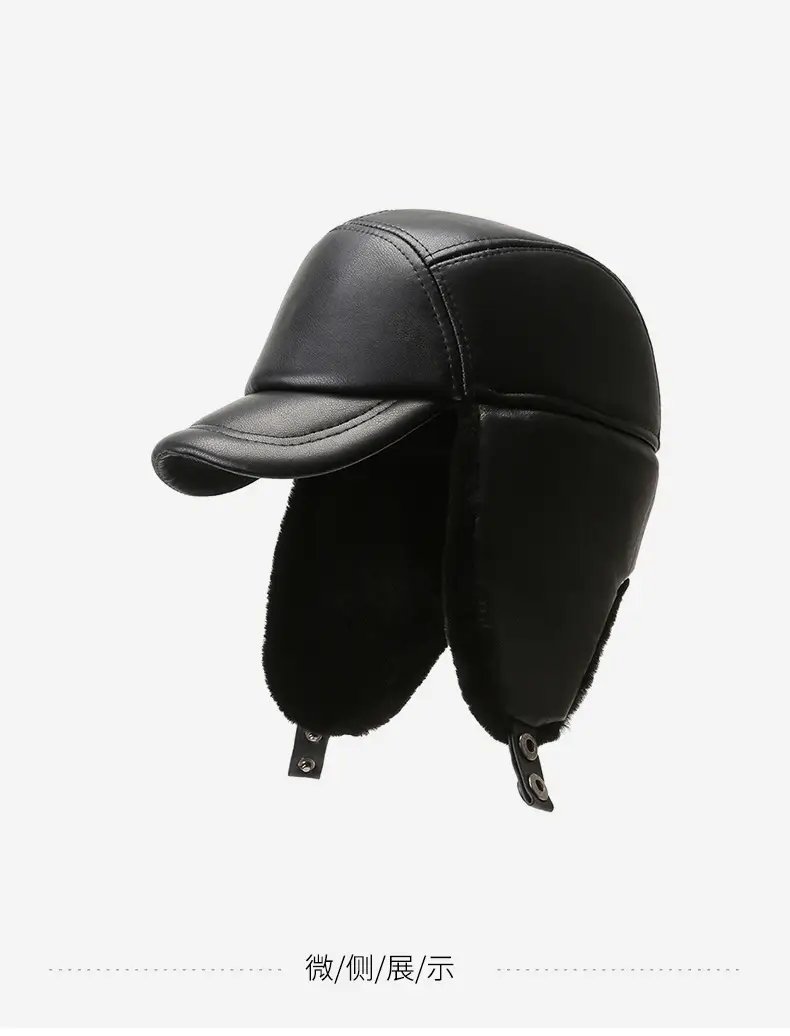 Winter Fleece Lined Black Cap for Men — feature 10