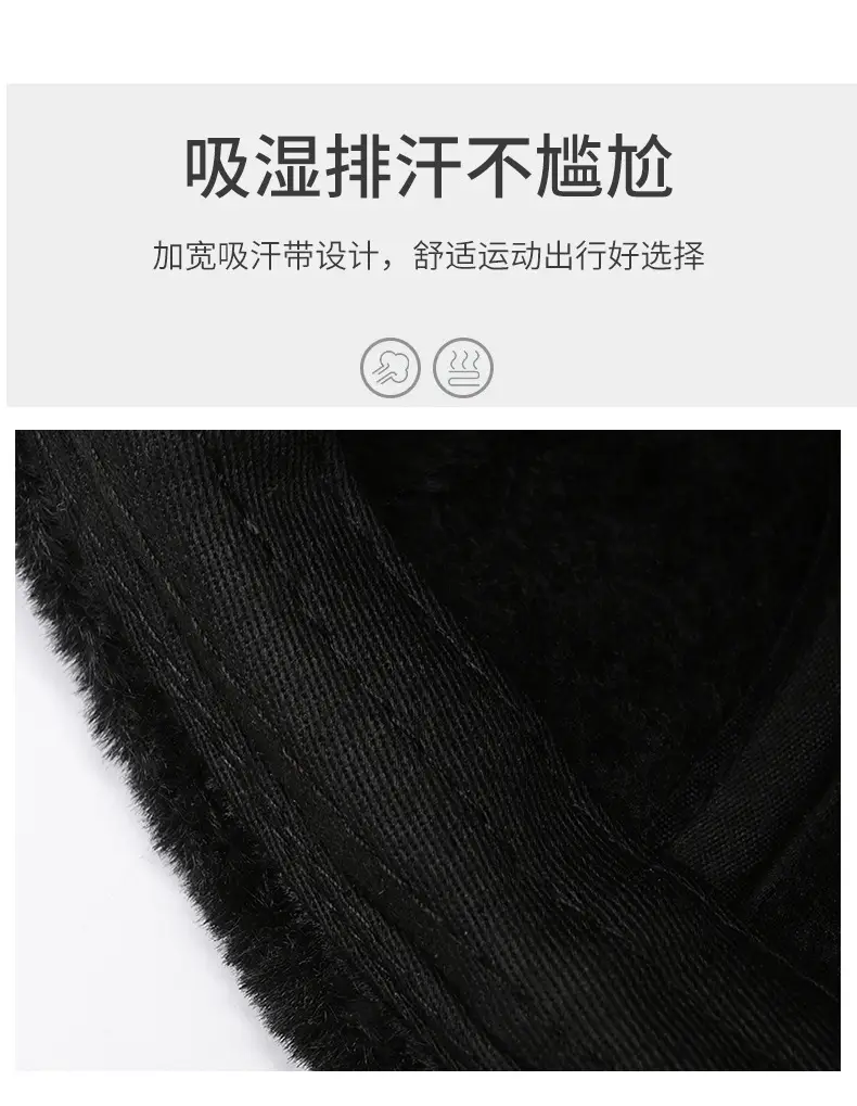 Winter Fleece Lined Black Cap for Men — feature 13