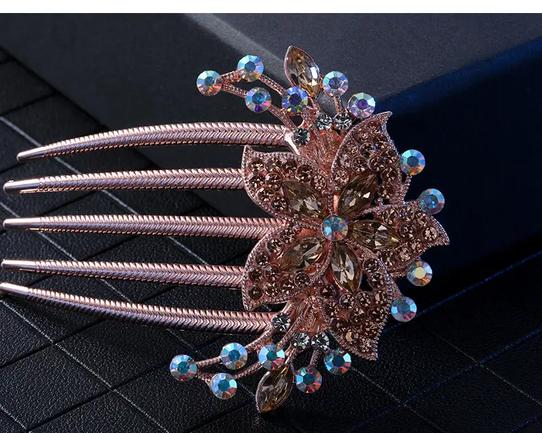 Korean Style Butterfly Hair Comb with Crystal Head — feature 16