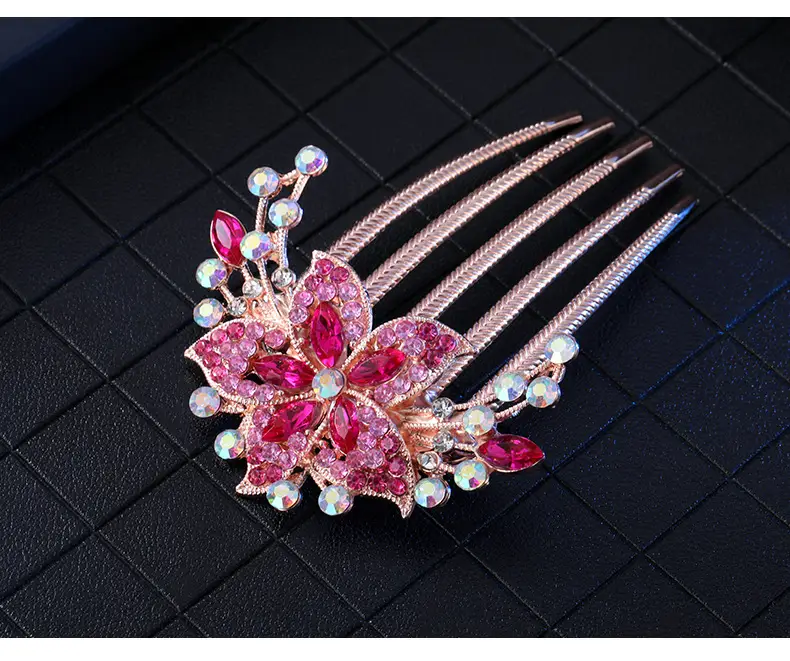 Korean Style Butterfly Hair Comb with Crystal Head — feature 19