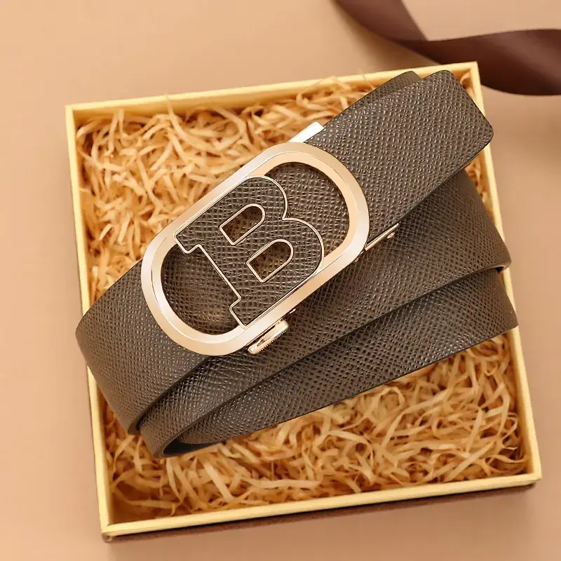 Men's Genuine Leather Automatic Buckle Belt All-Match - Image 3