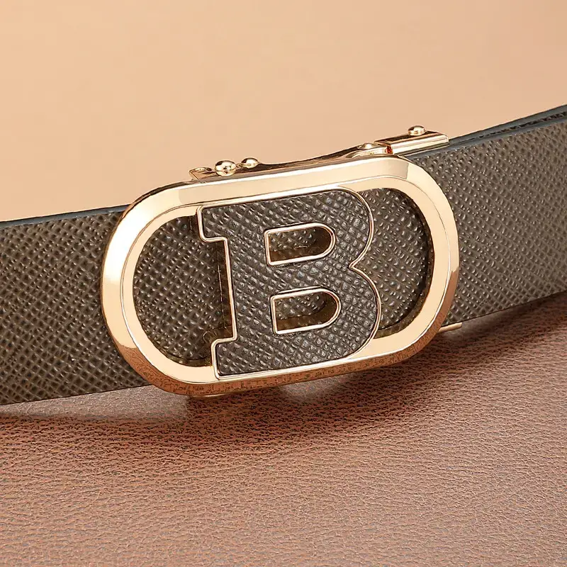 Men's Genuine Leather Automatic Buckle Belt All-Match - Image 4