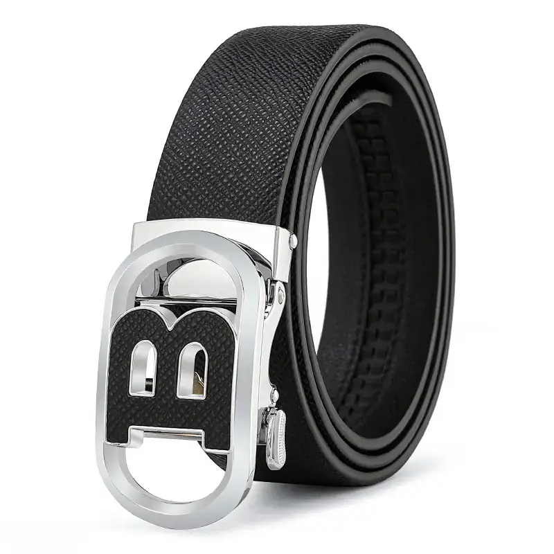 Men's Genuine Leather Automatic Buckle Belt All-Match - Image 2