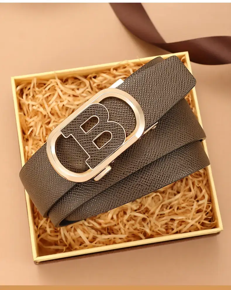 Men's Genuine Leather Automatic Buckle Belt All-Match β feature 7