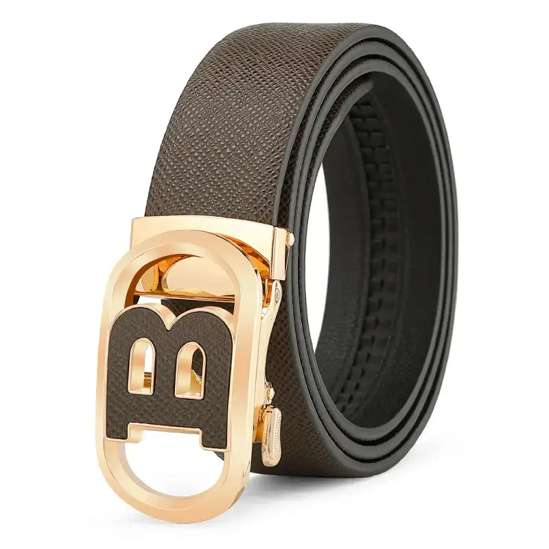 Men's Genuine Leather Automatic Buckle Belt All-Match
