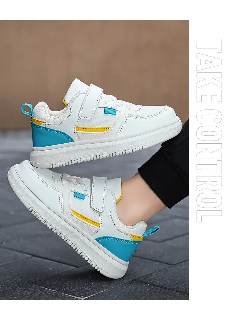 Wholesale Boys Sports Board Shoes White Blue Large โ feature 13