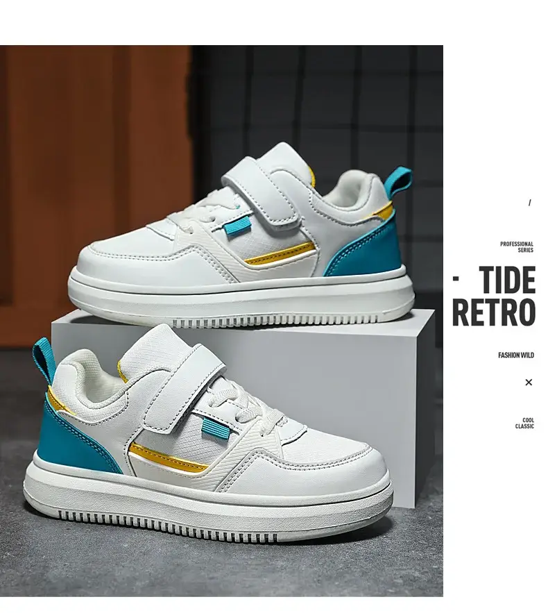 Wholesale Boys Sports Board Shoes White Blue Large โ feature 15
