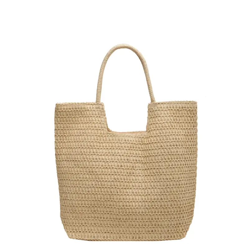 Women Woven Straw Shoulder Bag Large Capacity Summer - Image 7