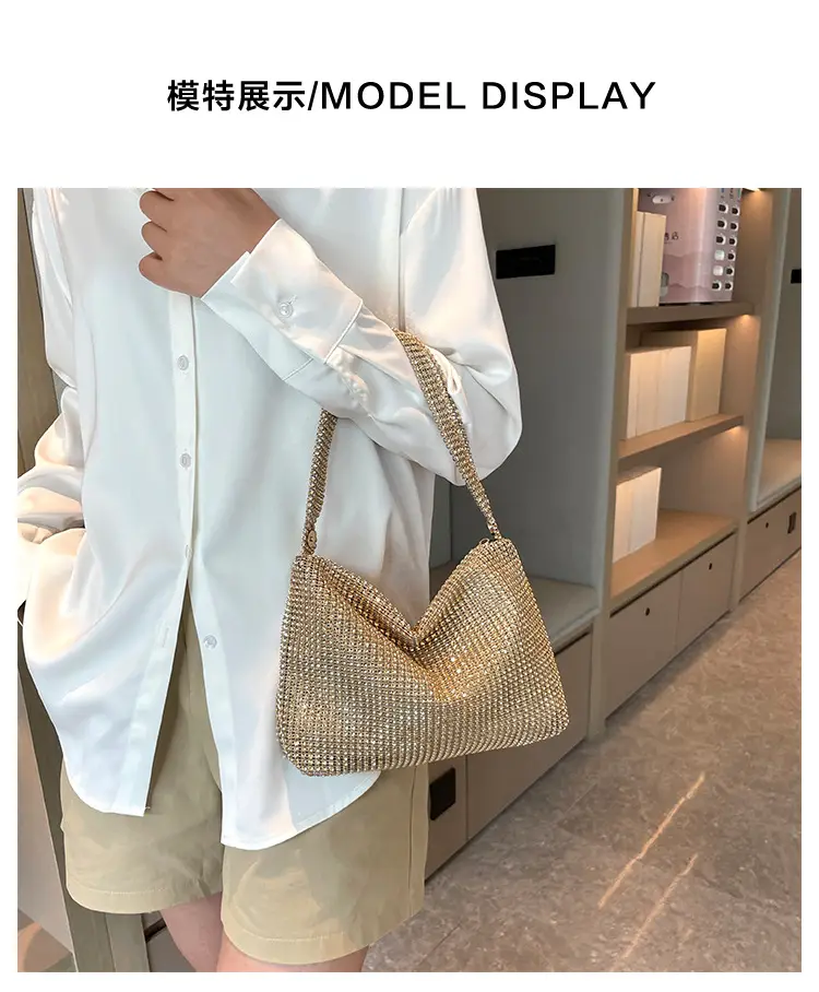 2023 Summer Women's Distinctive Black Knitted Shoulder Bag — feature 11