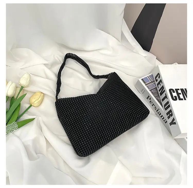 2023 Summer Women's Distinctive Black Knitted Shoulder Bag — feature 25