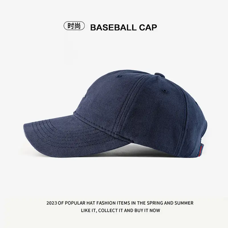 Men's Navy Blue Baseball Cap with Embroidered Polar Bear Design - Image 9