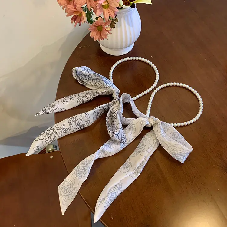 New Chinoiserie Silk Scarf Hair Tie Summer Streamer Headband Women's One-Piece Tie Headband 2025 New Braided Hair Ribbon — feature 6