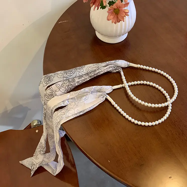New Chinoiserie Silk Scarf Hair Tie Summer Streamer Headband Women's One-Piece Tie Headband 2025 New Braided Hair Ribbon — feature 7