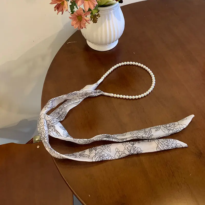New Chinoiserie Silk Scarf Hair Tie Summer Streamer Headband Women's One-Piece Tie Headband 2025 New Braided Hair Ribbon — feature 8