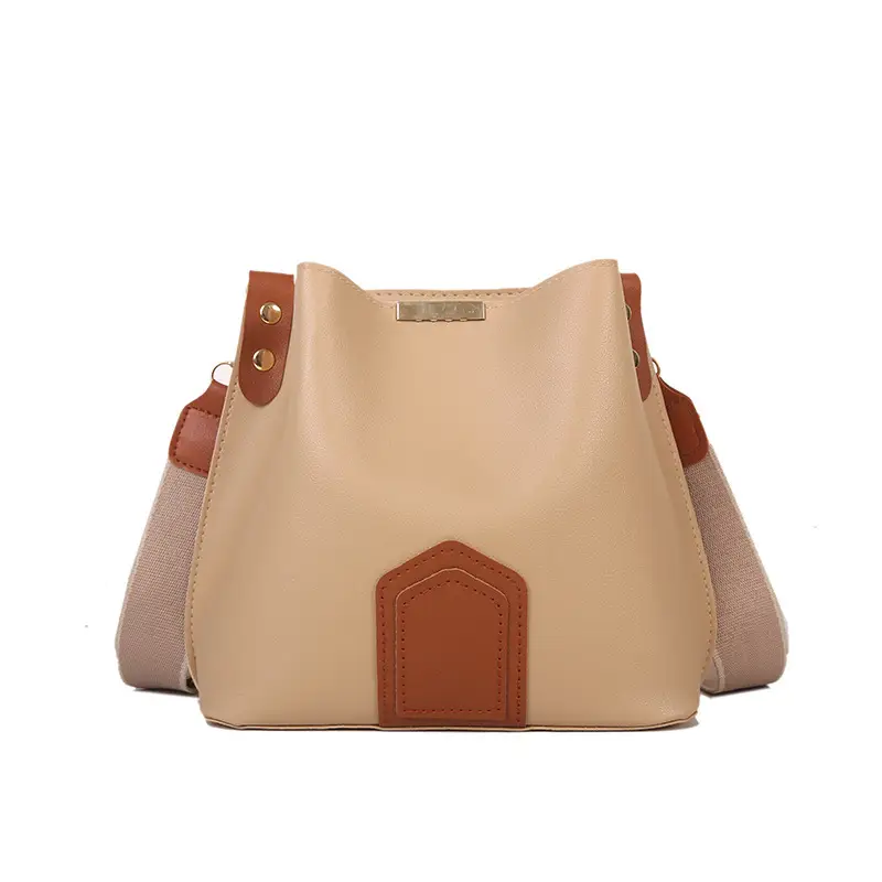 Black Shoulder Bag with Brown Accent for Women - Image 8