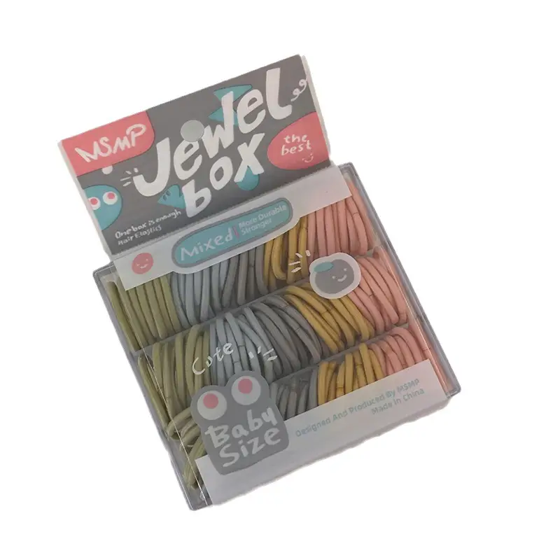 Choo Choo Hair Loop Bands for Girls, 10 Pcs, Colorful Rubber