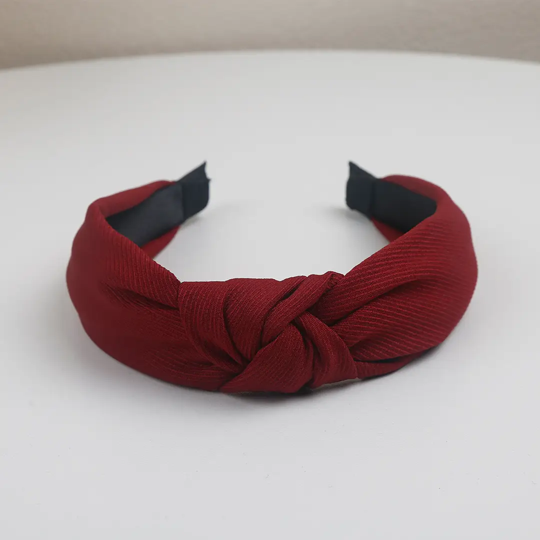 Grey Twill Knotted Hair Band for Women - Image 6