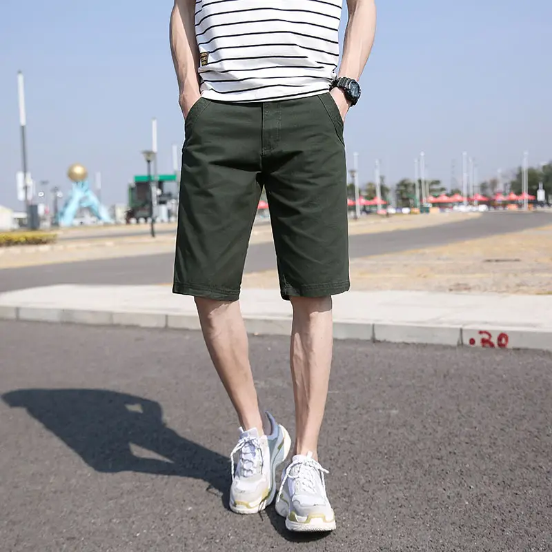 Men Black Cotton Mid-Length Shorts with Multiple Pockets - Image 8